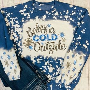 Baby it’s cold outside unisex sweatshirt. Run true to size. Made to order.